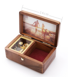 Wooden Photo Music Box Frame for Girls