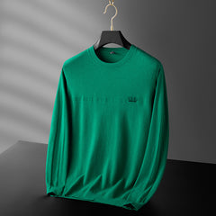 Men's Plus Size Round Neck Long Sleeve Knitted Sweater