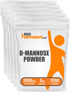 BULKSUPPLEMENTS.COM D-Mannose Powder - D_Mannose Supplement D-Mannose 2000mg - Urinary Tract Health Unflavored & Gluten Free - 2000mg per Serving 5kg (11 lbs) Pack of 5