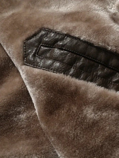 Plus Size Men's Faux Leather Business Coat for Winter