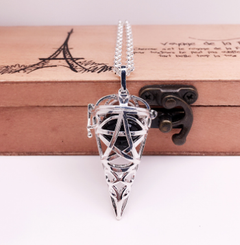 Glass Sphere Locket Necklace with Openable Pendant
