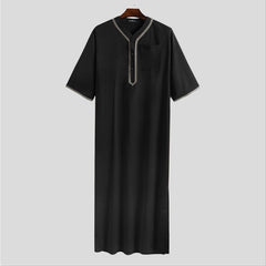 2024 Men’s Loose Long Robe Button Shirt - Arabic Style