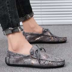 Spring Men's Casual Leather Slip-On Shoes
