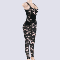 2018 Autumn Camouflage Jumpsuit with Straps