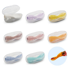 Universal Baby Food Pouch Spoon Attachment - 8 Pack Silicone Baby Spoons for Pouches Travel-Friendly Baby Food Squeeze Pouch Spoon