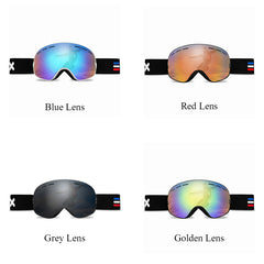 ELAX Double Layer Anti-Fog Ski Goggles for Snow Sports