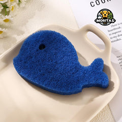 Pet Hair Remover for Laundry Dog Hair Remover Cat Hair Remover for Washing Machine and Dryer - Reusable Hair and Lint Catcher - Hair Laundry Washer Cleaning Sponges - 4 Pack (Whale)