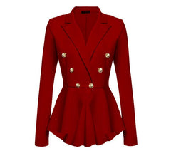 Double-Breasted Blazer with Metal Buttons for Women