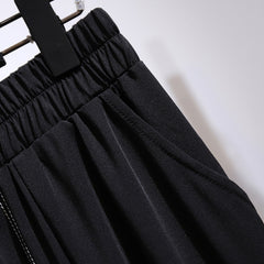 Plus Size Black Casual Harem Jogging Pants for Women