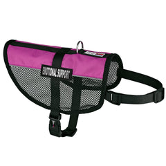 Dogline MaxAire Multi-Purpose Mesh Vest for Dogs and 2 Removable Emotional Support Patches Large Pink
