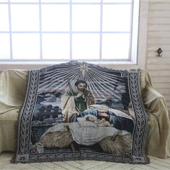Double Sofa Cushion Cover and Christmas Wall Tapestry