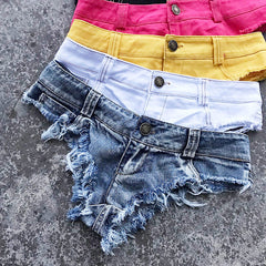 Low-Waist Denim Hot Pants for Women