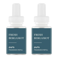 Pura Malodor Refill - Smart Home Air Diffuser Fragrance Refill - Up to 120-Hours of Premium Fragrance per Refill - Clean Diffuser Fragrance - Air Deodorizer & Odor Eliminator - 2 Pack Fresh Bergamot