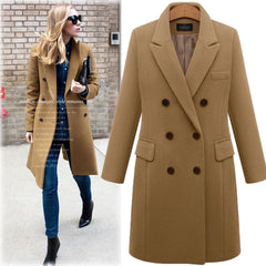 Mid-Length Wool Blend Trench Coat Outerwear
