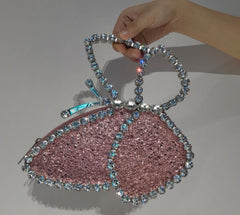 Luxury Rhinestone Butterfly Clutch Bag for Women