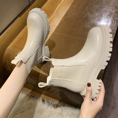 Women's Fashion Thick Heel Short Martin Boots