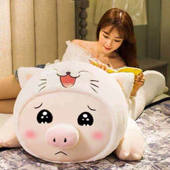 Cute Large Pig Plush Toy and Pillow for Girls