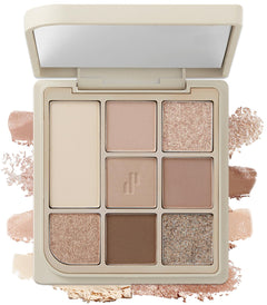 Heart Percent Dote On Mood Eye Palette Matte & Glitter Nudy Theme Soft & Elegant Look Makeup Eyeshadow (04 Another Nude Facets)