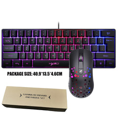 61-Key RGB Gaming Membrane Keyboard with Shortcuts