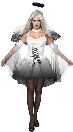 Halloween Sexy Dark Angel Costume with Wings and Accessories