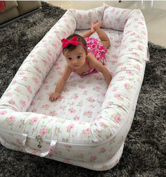 Portable All-Cotton Folding Bionic Baby Bed