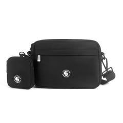COOWONE Dog Training Treat Pouch for Treats Kibbles Toys Fanny Pack with Small Pouch Cross-Body Bag Built in Poop Bag Dispenser Pet Food Carrier Bag Outdoor Travel Shoulder Bag (Black 2.0)