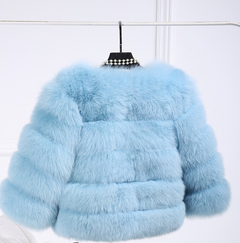 Faux Fur Slim Fit Short Fox Fur Jacket