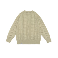 Winter Japanese Streetwear Crewneck Sweater for Couples