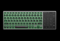 Backlit Wireless Keyboard with Touchpad and Rechargeable Battery