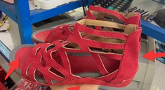 Wedge Heel Cross Strap Women's Flat Shoes
