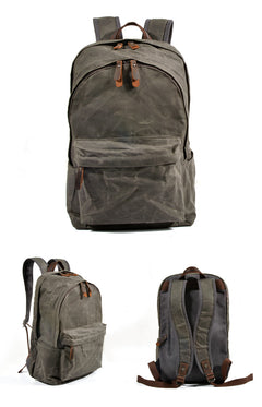 Mu Chuan Waxed Canvas Backpack for Men and Women