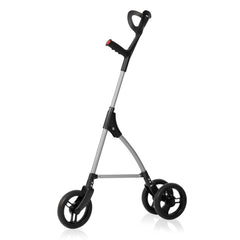 DAILYLIFE Rollator Walkers for Seniors Steerable Cane with 7.5" Wheels Foldable 3 Wheels Rolling Walker with Adjustable Heights Brakeless Aluminum Crutches - White