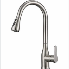 Brushed Nickel High Arc Kitchen Faucet