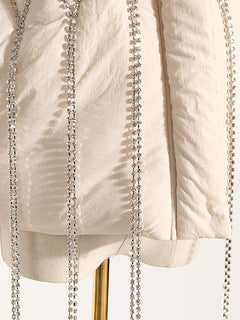 Winter Hand-Naied Quilted Padded Vest with Chain Decor